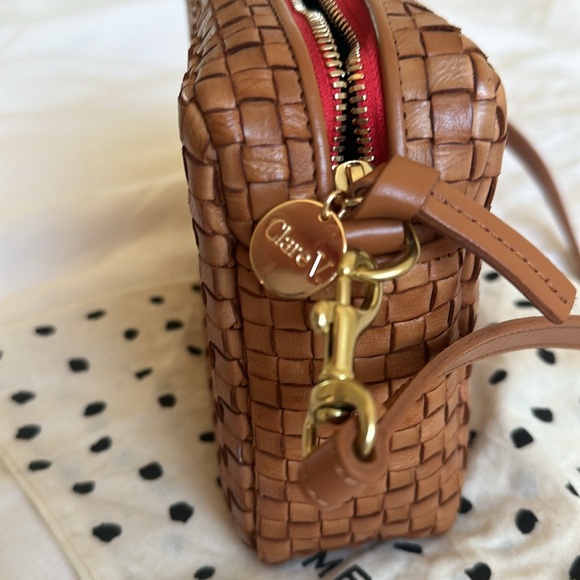 Clare V Midi Sac Natural Woven Checkered NWOT - Picture 4 of 5